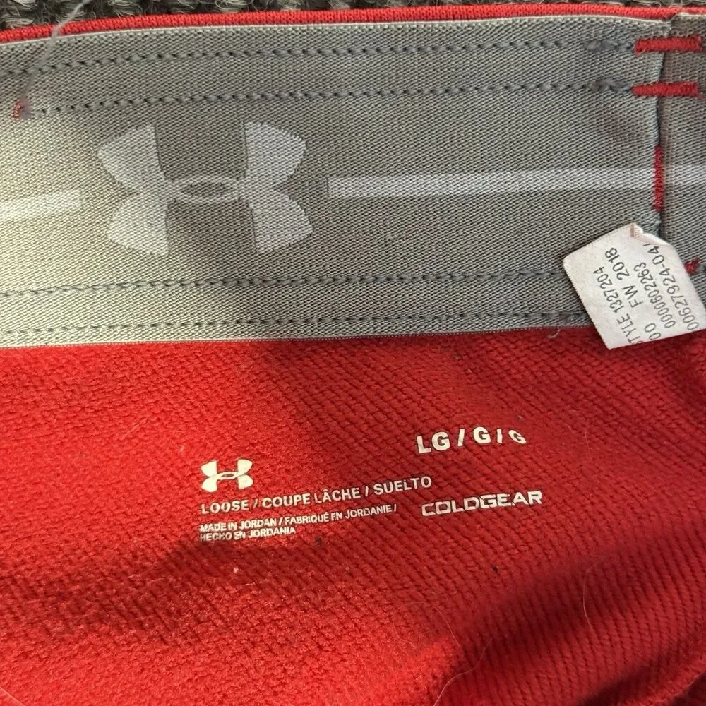 Under Armour Qualifier Hybrid Warm-Up Track Pants Red 1327204 Mens Size Large